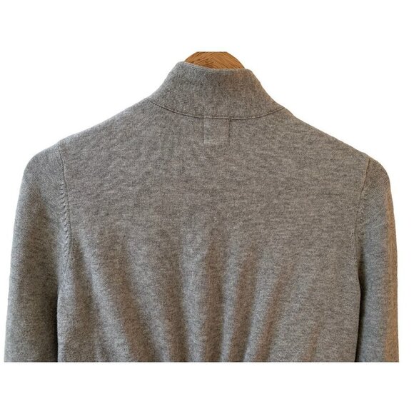 Title Nine Sweater Jacket Wool Cotton Blend Gray Full Zip Mock Neck Cardigan S - Picture 7 of 10